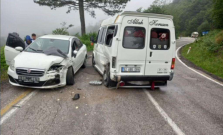 AKKUŞ-ÜNYE YOLUNDA KAZA: 2 YARALI